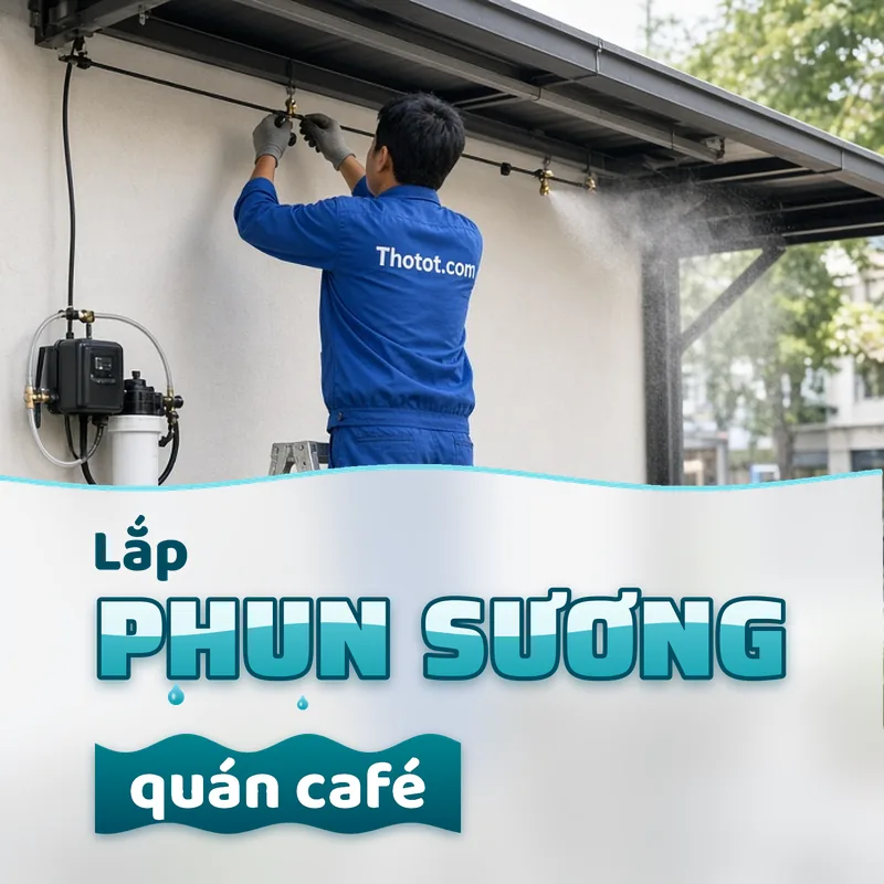 Lắp hệ thống phun sương quán café