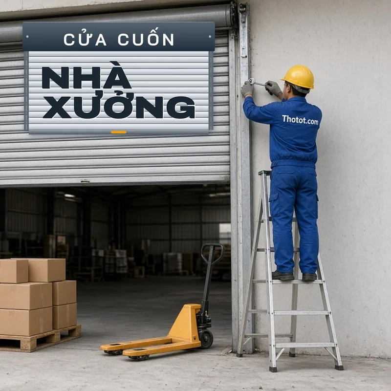 Lắp, sửa cửa cuốn khu giao nhận hàng nhà xưởng