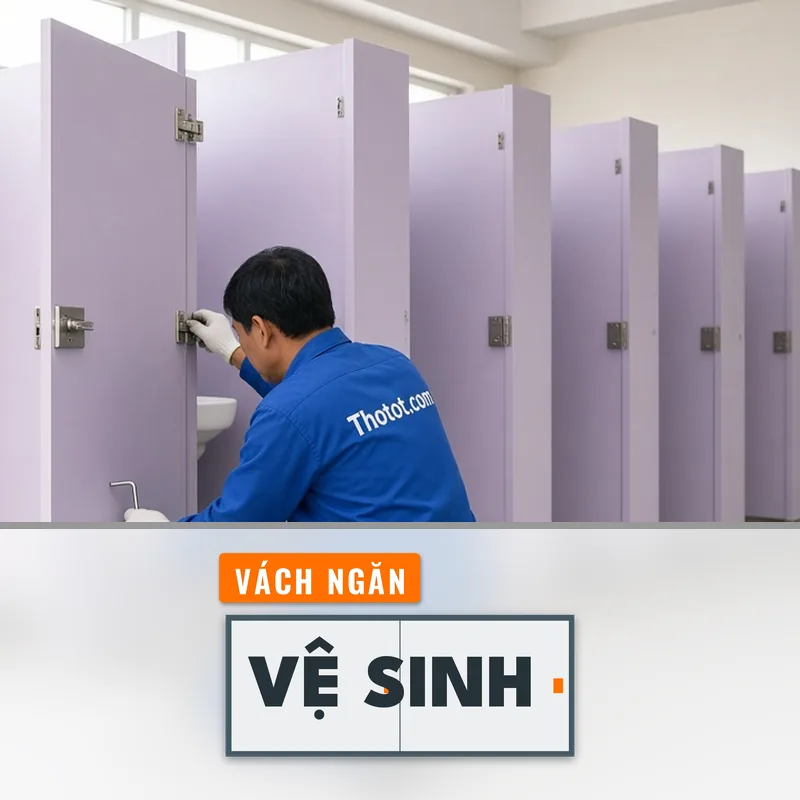 Lắp, sửa vách ngăn vệ sinh trường học
