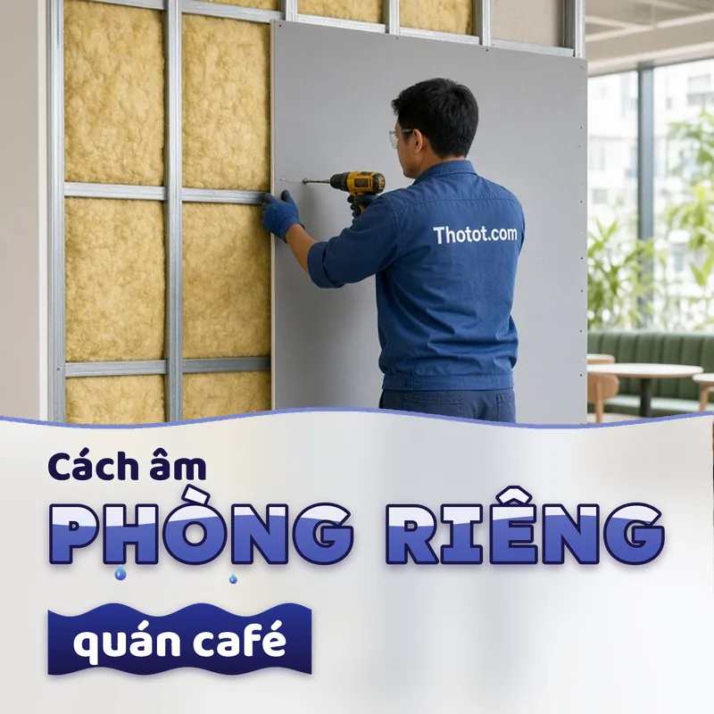Cách âm phòng riêng quán café