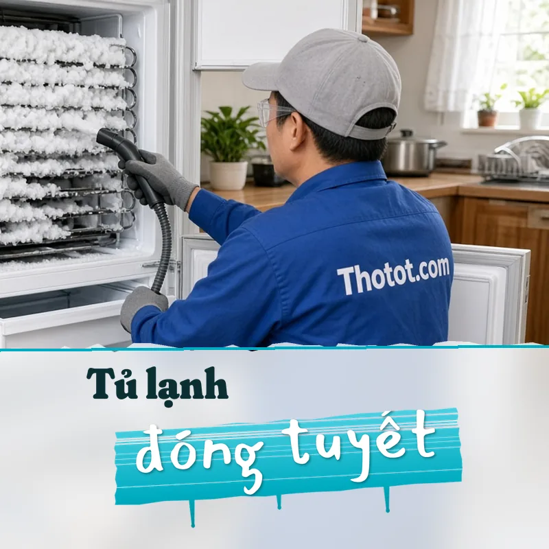 Xử lý tủ lạnh đóng tuyết, chảy nước