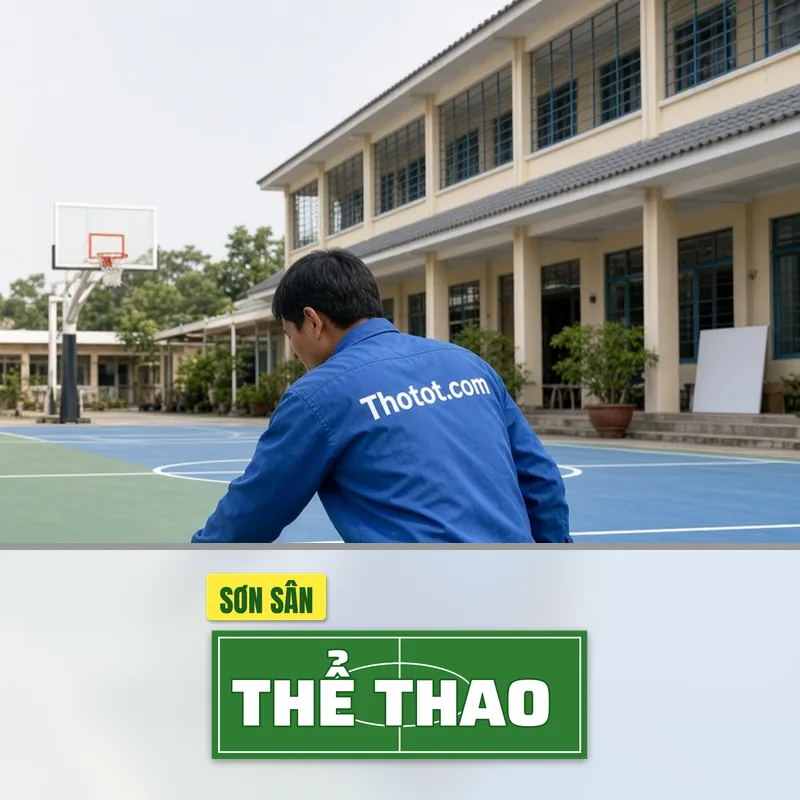 Sơn sân thể thao trường học