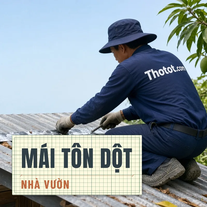 Xử lý mái tôn nhà vườn bị dột
