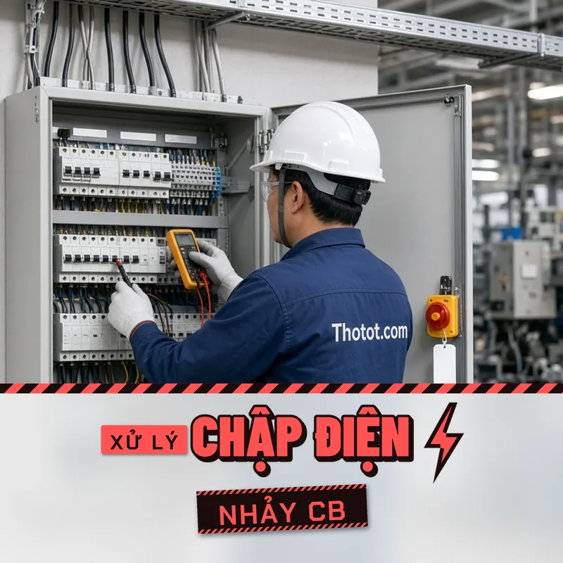 Xử lý chập điện, nhảy CB nhà xưởng
