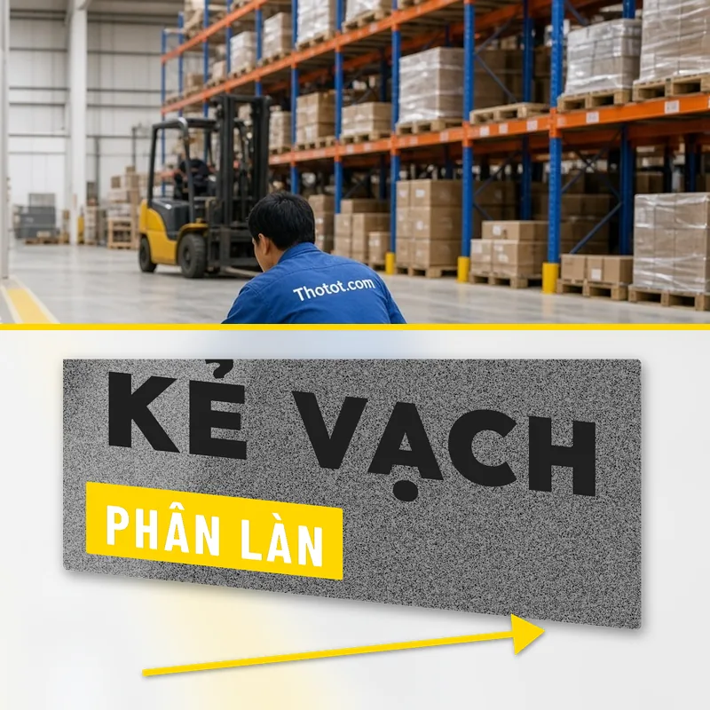 Kẻ vạch sơn phân làn nhà xưởng