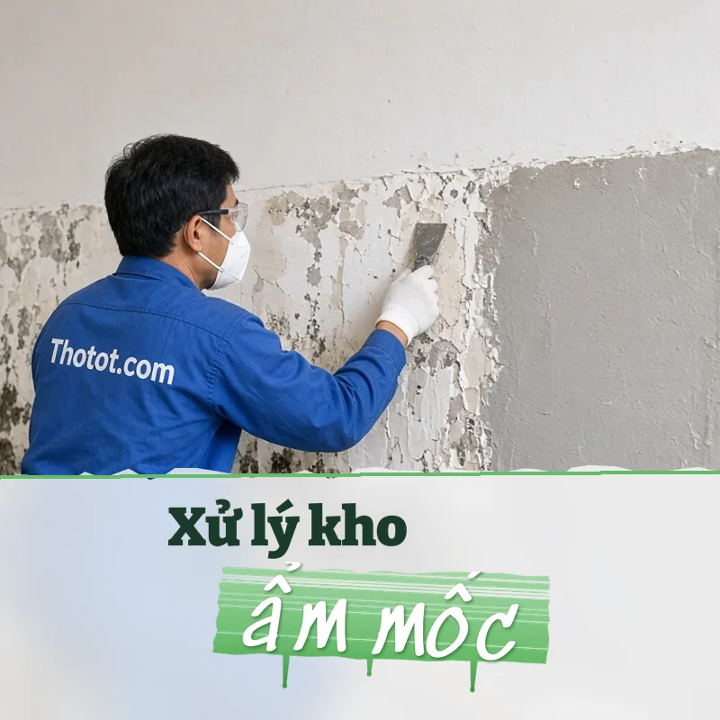 Xử lý phòng kho quán café bị ẩm mốc