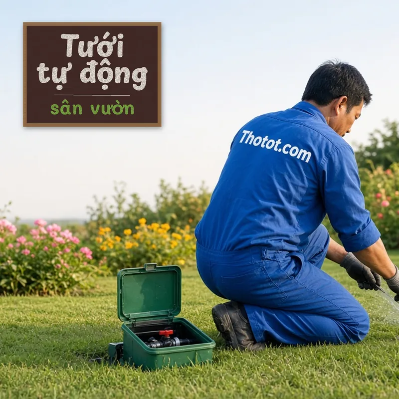 Lắp, sửa hệ thống tưới tự động sân vườn nhà vườn