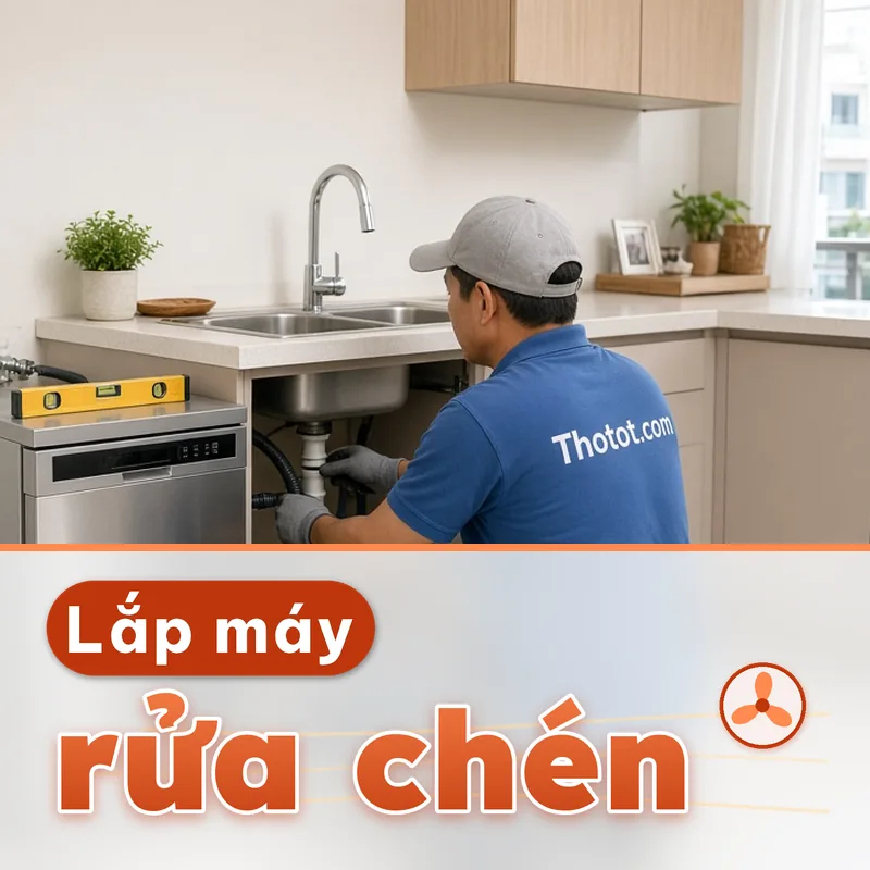 Lắp đặt máy rửa chén