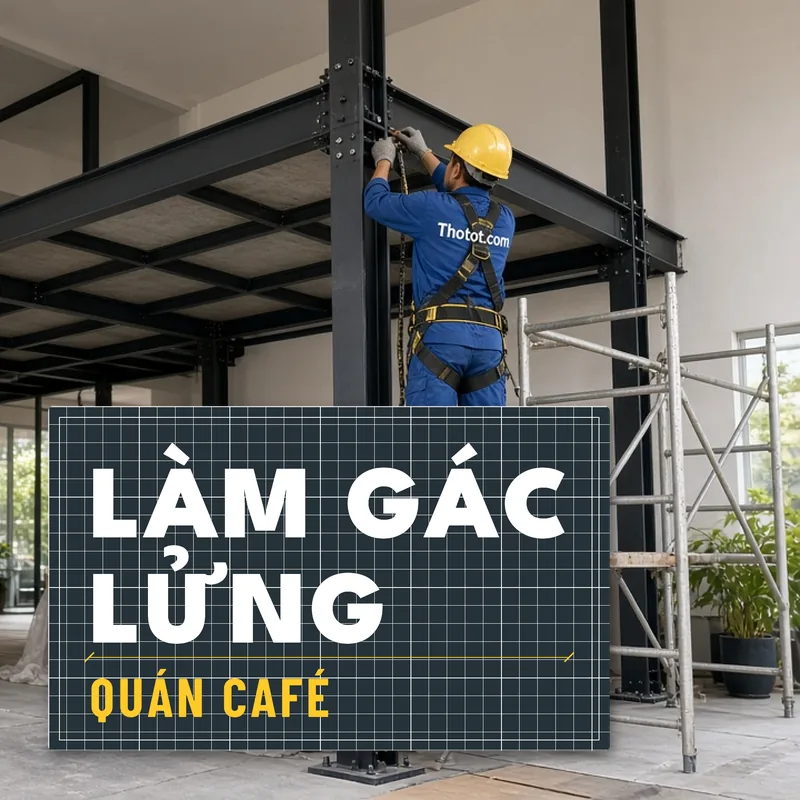 Làm gác lửng quán café