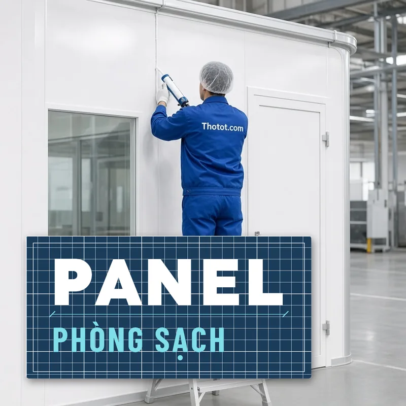 Lắp, sửa vách, trần panel phòng sạch nhà xưởng