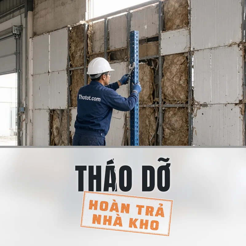 Tháo dỡ, hoàn trả mặt bằng nhà kho