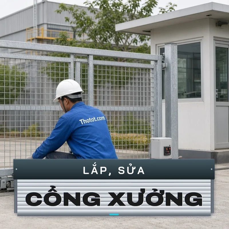 Lắp, sửa cổng nhà xưởng