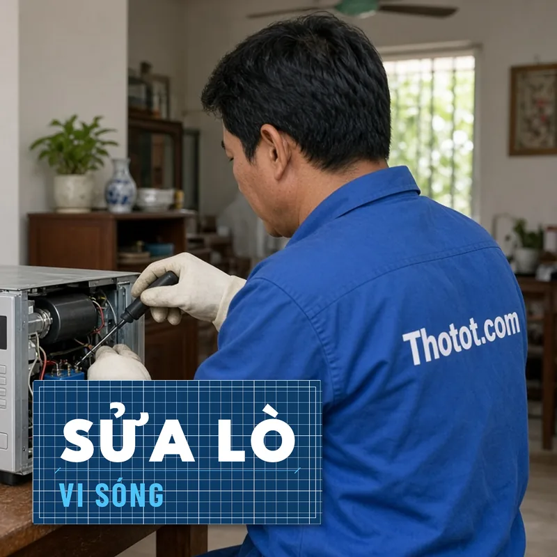 Sửa lò vi sóng không nóng, không quay