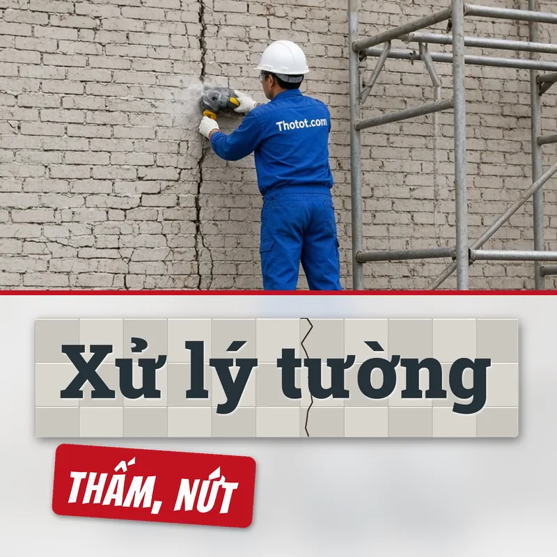 Xử lý tường nhà kho bị thấm, nứt