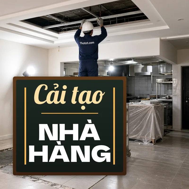 Cải tạo tổng thể quán ăn, nhà hàng