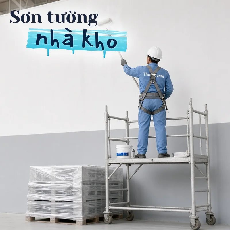 Sơn tường nhà kho
