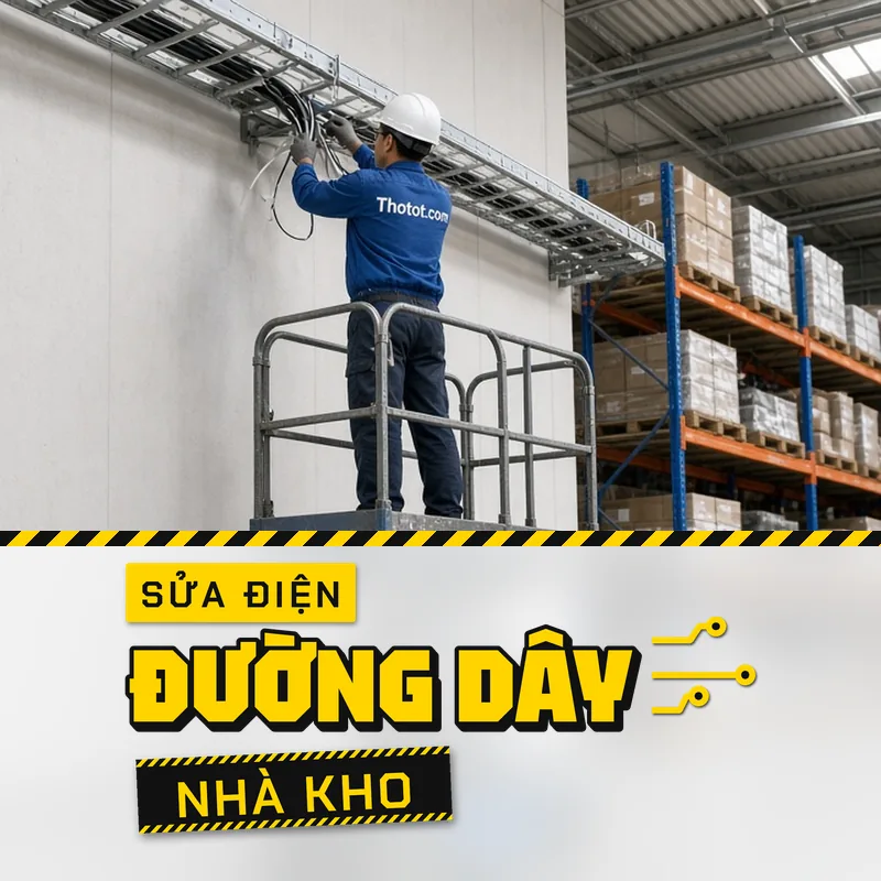 Thi công, sửa đường điện nhà kho