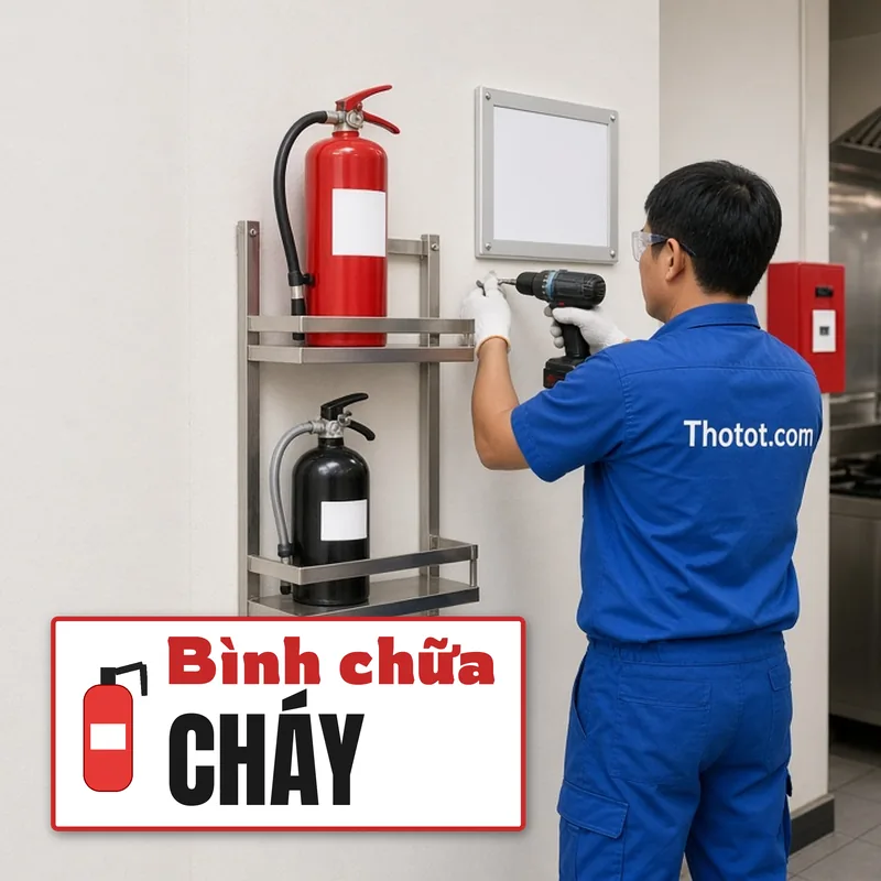 Lắp bình chữa cháy, tủ PCCC nhà hàng