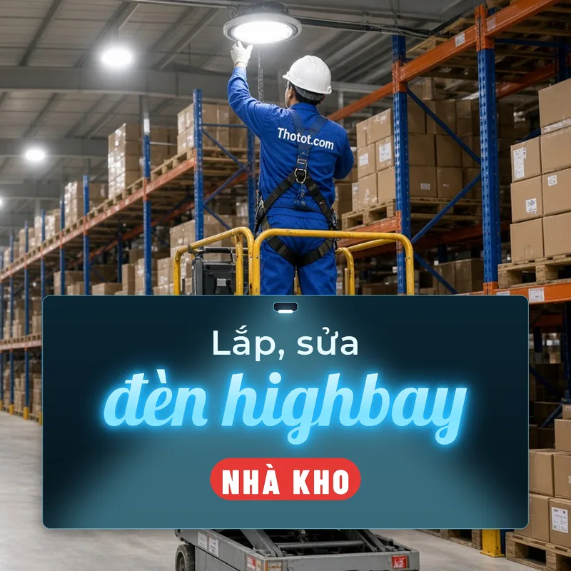 Lắp, sửa đèn chiếu sáng nhà kho