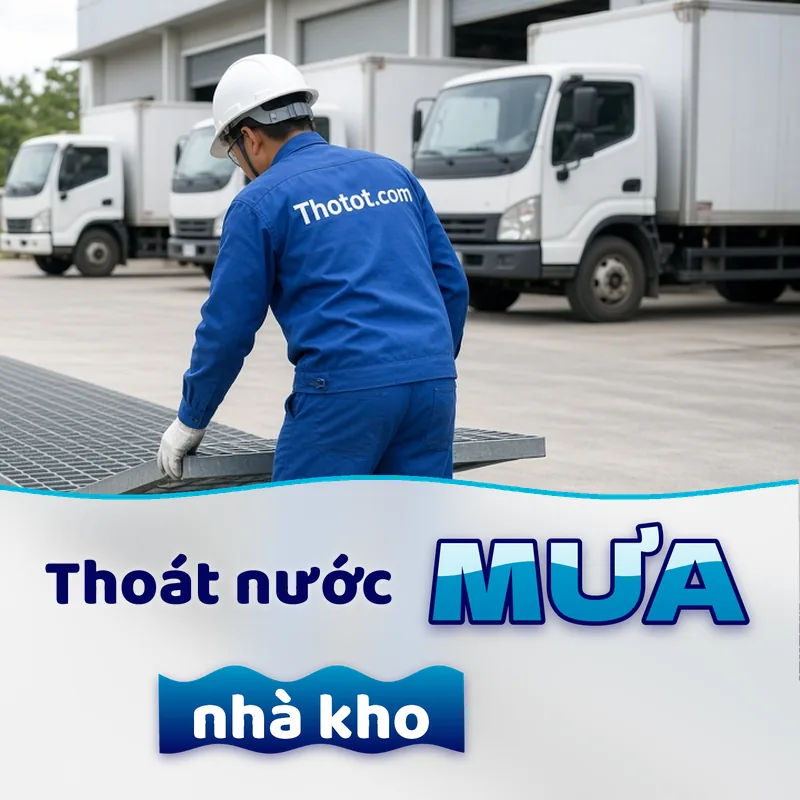 Thi công, sửa đường thoát nước mưa nhà kho