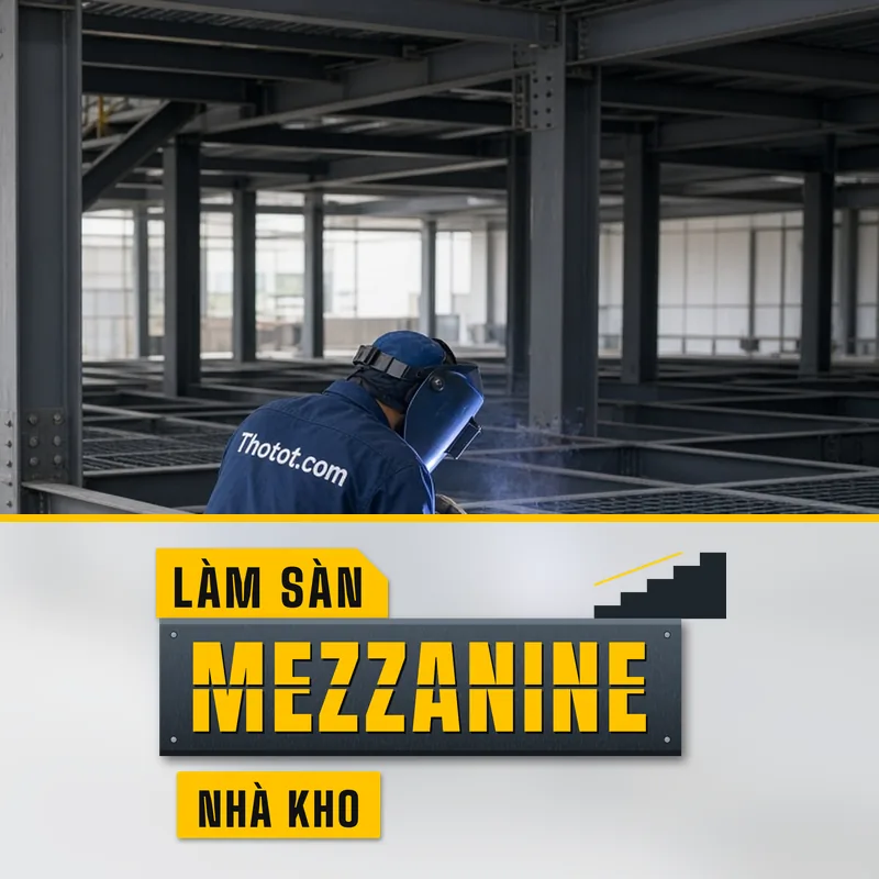 Làm sàn gác lửng mezzanine nhà kho