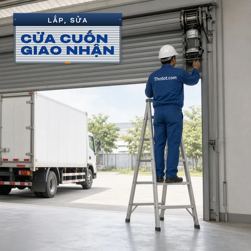 Lắp, sửa cửa cuốn khu giao nhận hàng nhà kho