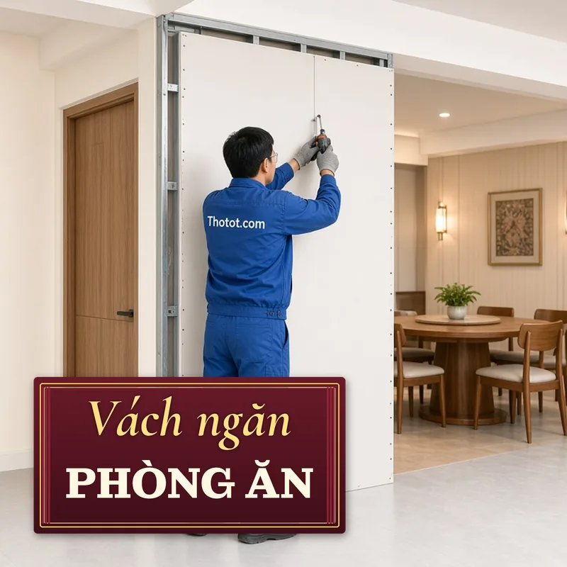 Làm vách ngăn phòng ăn riêng nhà hàng