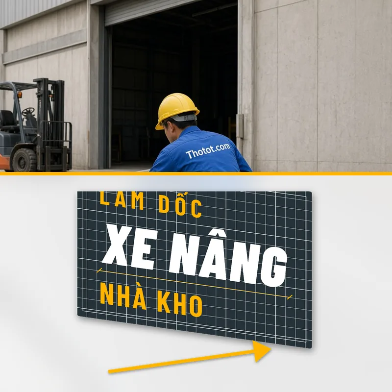 Làm dốc xe nâng nhà kho