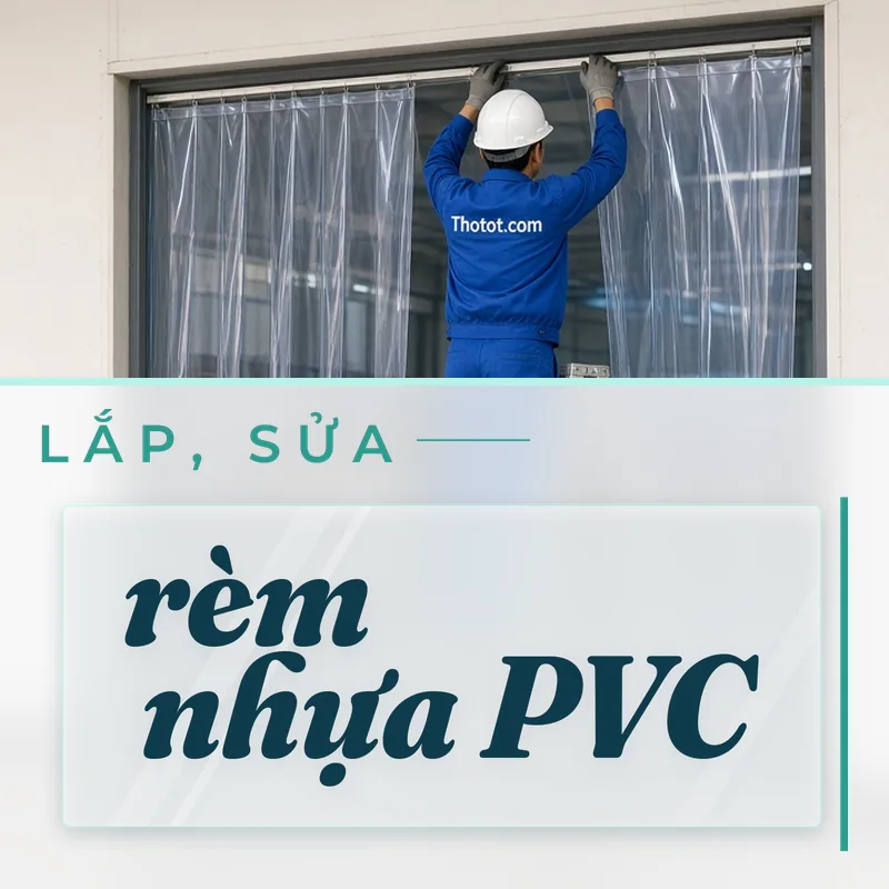 Lắp, sửa rèm nhựa PVC cửa nhà kho