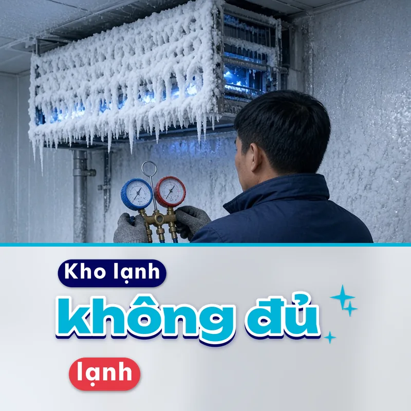 Xử lý kho lạnh không đủ lạnh, đóng tuyết