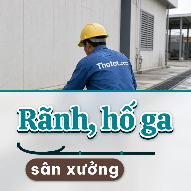 Làm rãnh, hố ga thoát nước sân xưởng