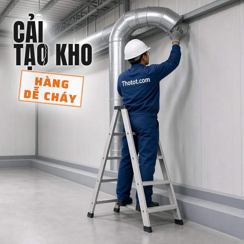 Cải tạo kho chứa hàng dễ cháy, hóa chất