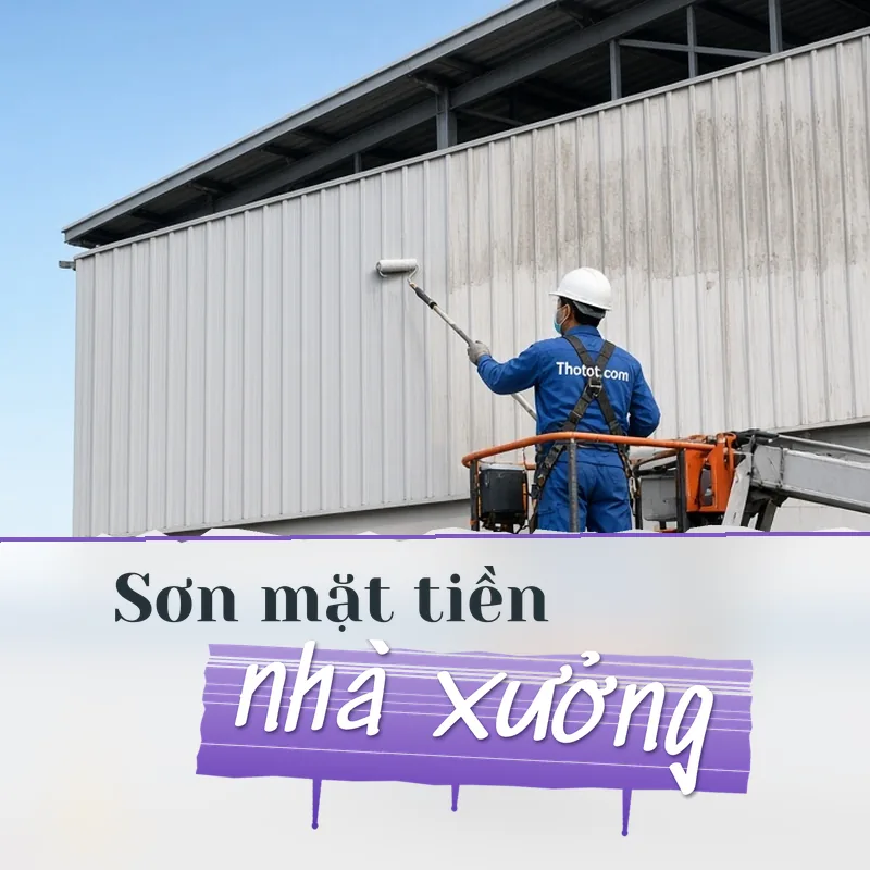 Sơn mặt tiền nhà xưởng