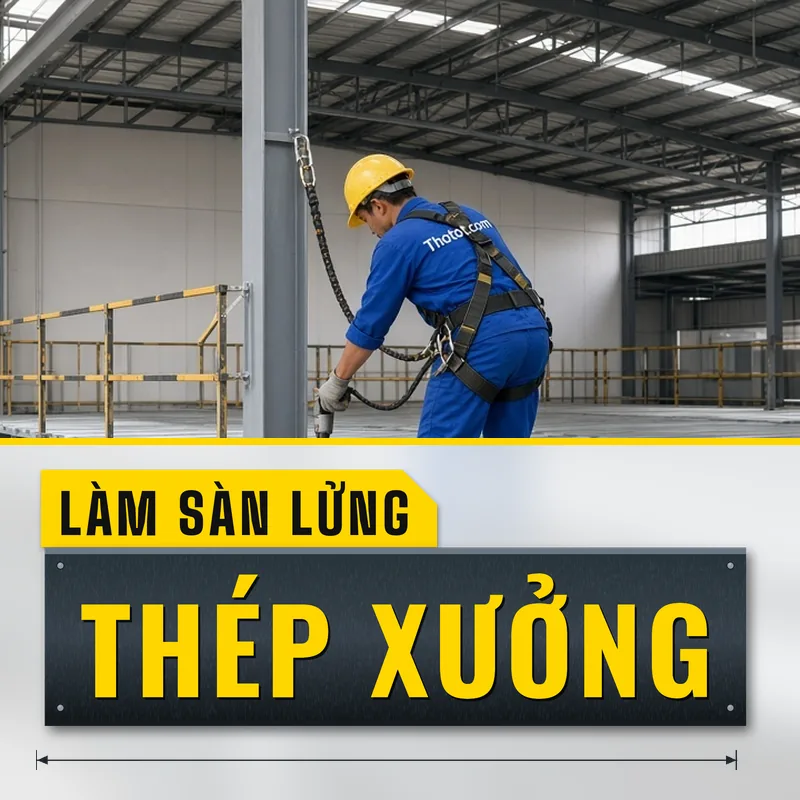 Làm sàn lửng thép nhà xưởng