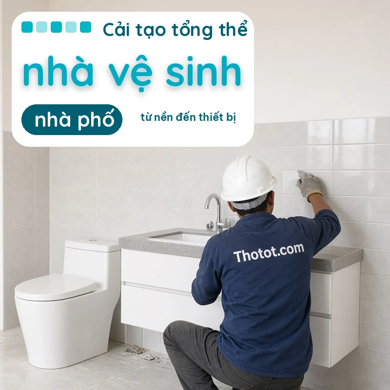 Cải tạo tổng thể nhà vệ sinh nhà phố