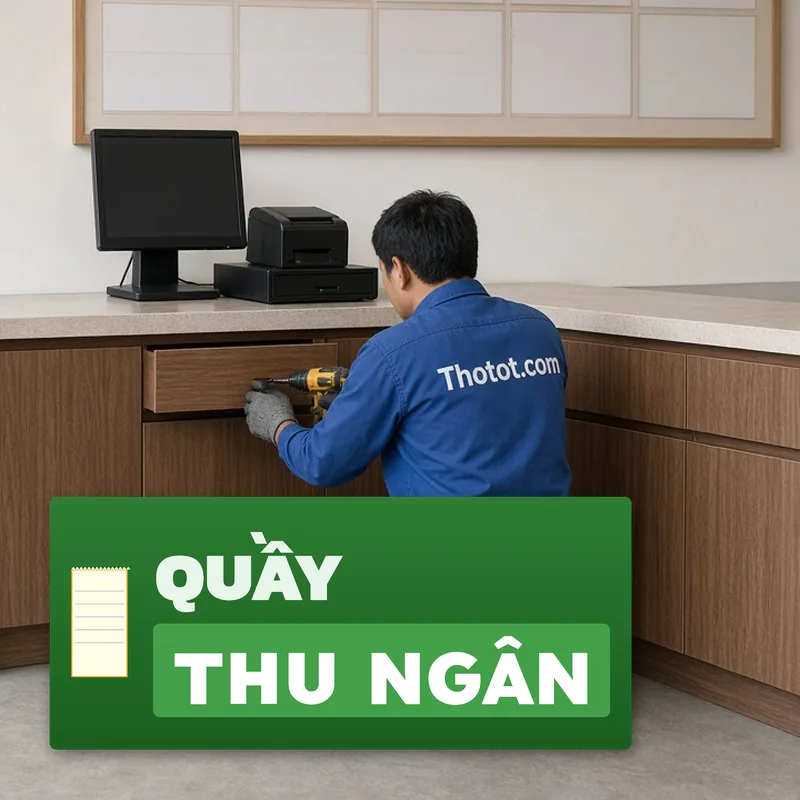 Thi công quầy thu ngân nhà hàng
