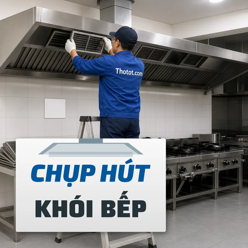 Lắp, sửa chụp hút khói bếp nhà hàng