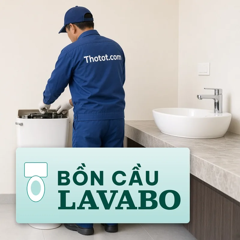 Lắp, sửa bồn cầu, lavabo nhà vệ sinh nhà hàng