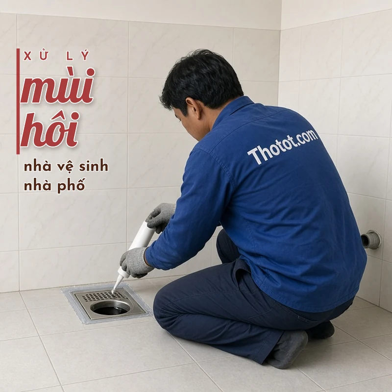 Xử lý mùi hôi nhà vệ sinh nhà phố