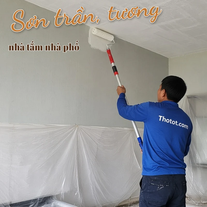 Sơn trần, tường nhà tắm nhà phố