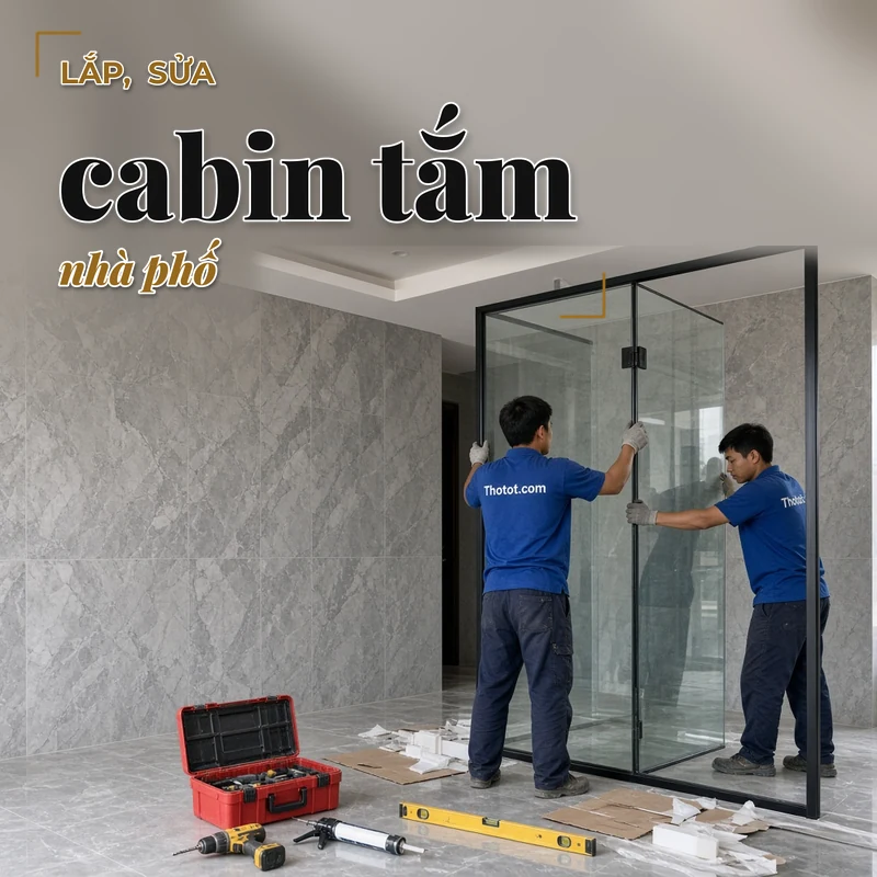 Lắp, sửa cabin tắm nhà phố