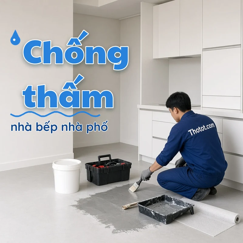 Chống thấm nhà bếp nhà phố