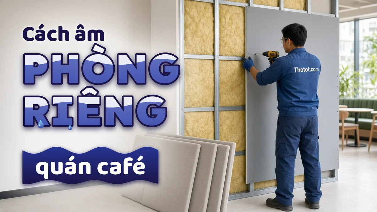 Cách âm phòng riêng quán café