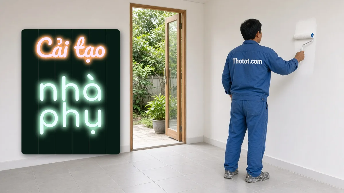Cải tạo nhà phụ nhà vườn
