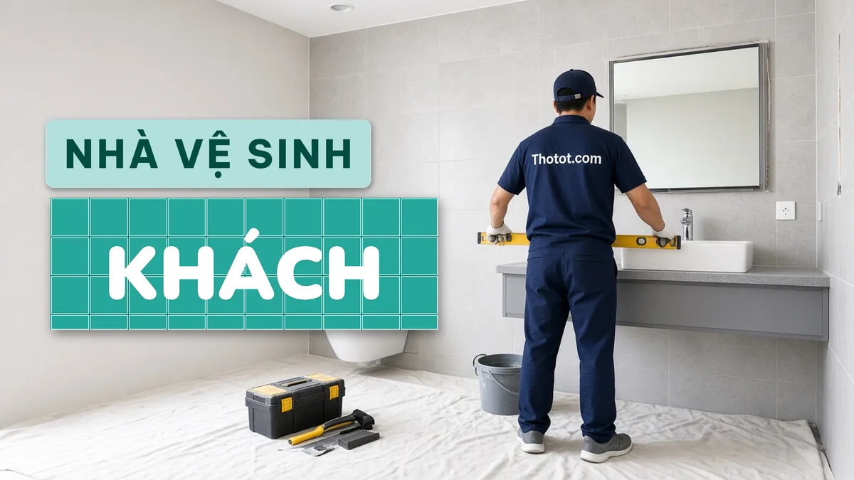 Cải tạo nhà vệ sinh khách nhà hàng
