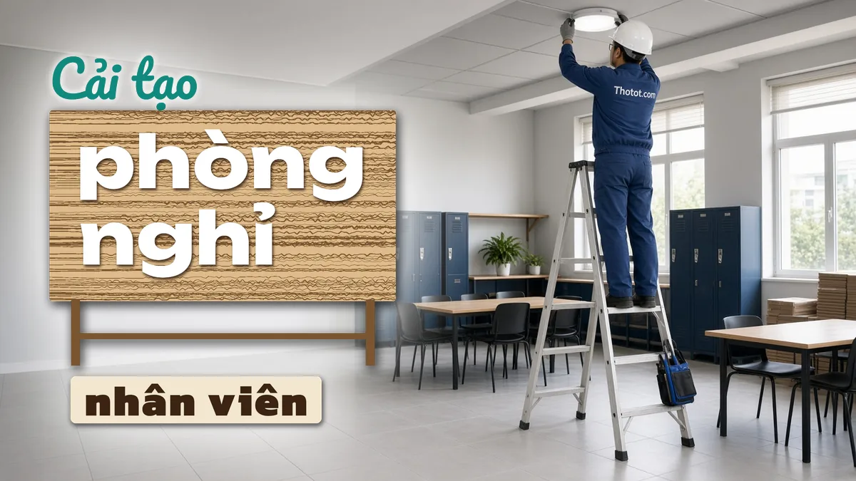Cải tạo phòng nghỉ, nhà ăn nhân viên nhà kho