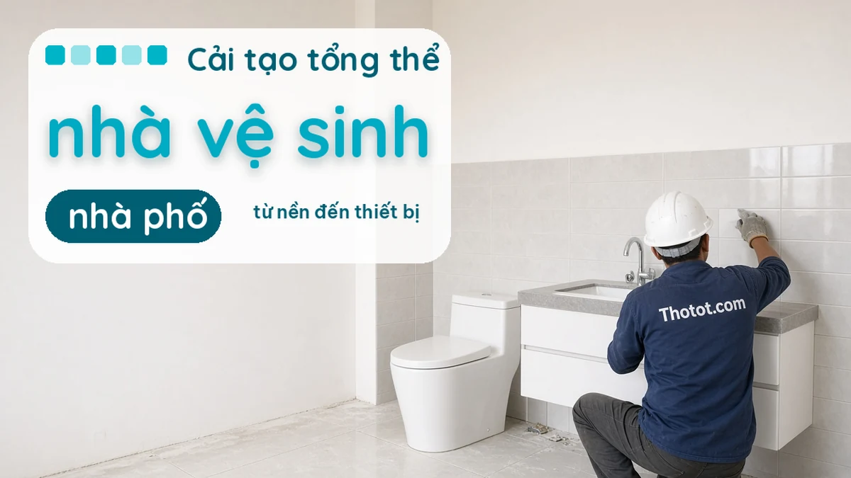 Cải tạo tổng thể nhà vệ sinh nhà phố