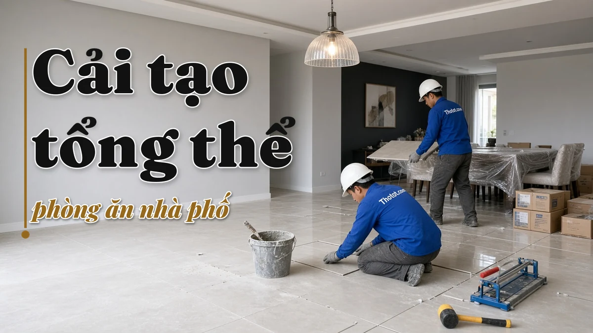 Cải tạo tổng thể phòng ăn nhà phố