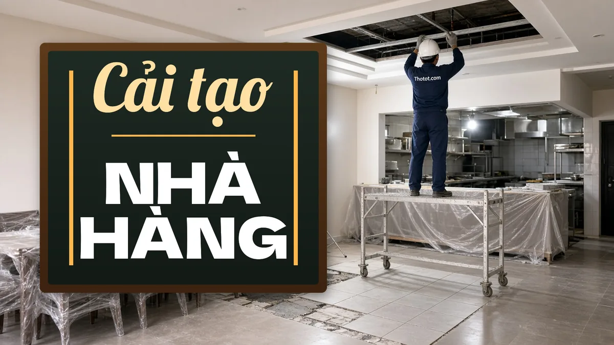 Cải tạo tổng thể quán ăn, nhà hàng