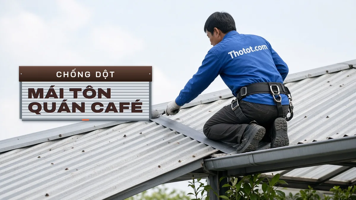 Chống dột mái tôn quán café